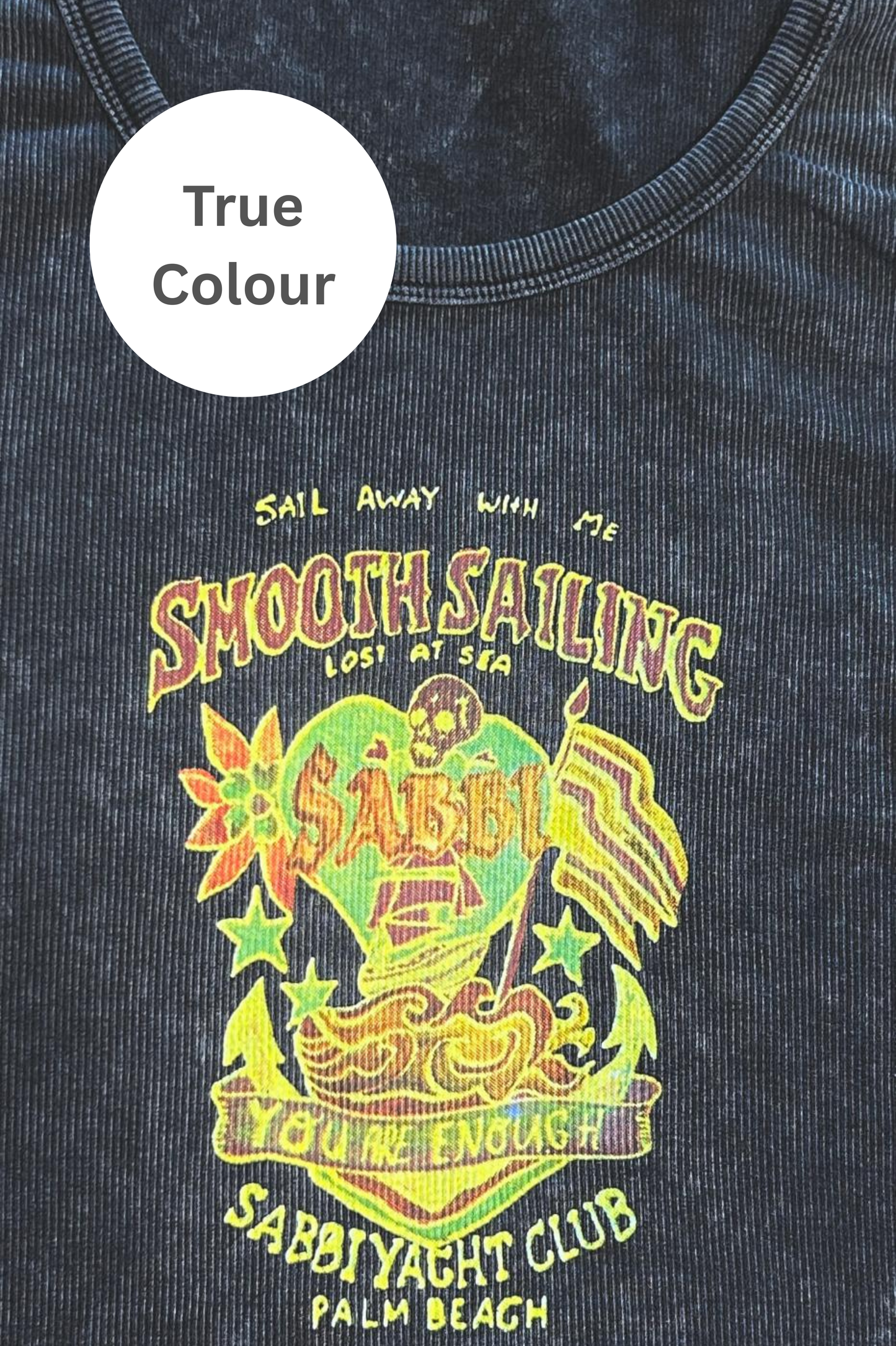 THE SMOOTH SAILING TANK - CHARCOAL