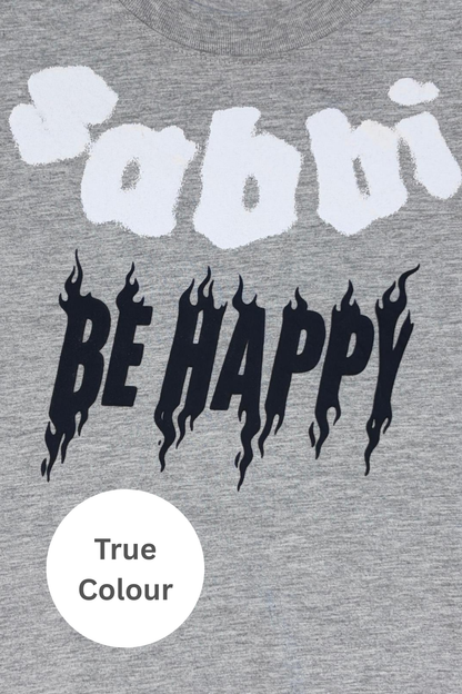 THE BE HAPPY TEE - GREY