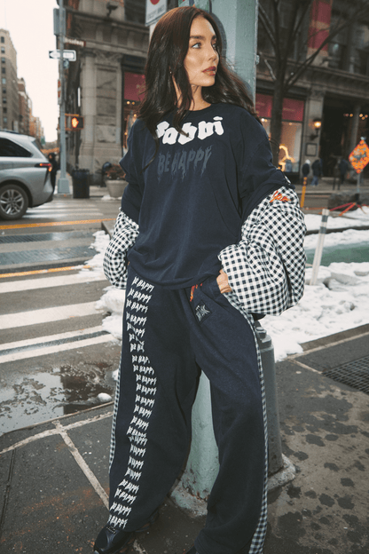 THE BE HAPPY TEE - BLACK