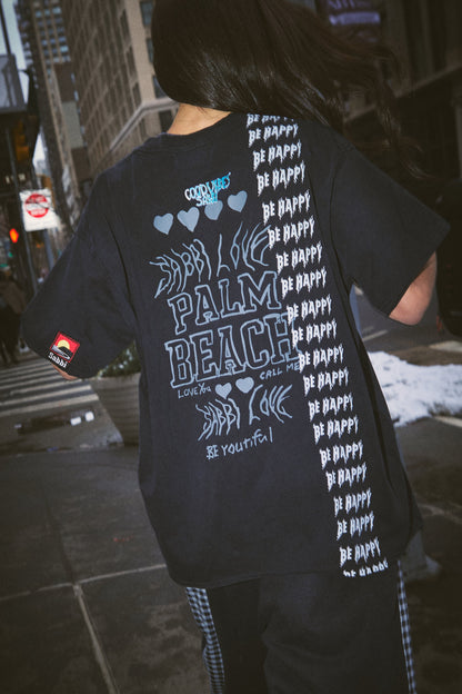 THE BE HAPPY TEE - BLACK