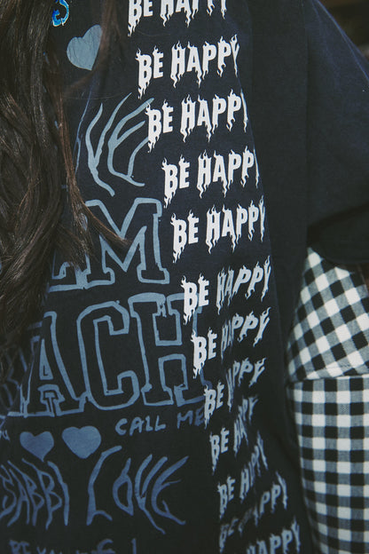 THE BE HAPPY TEE - BLACK